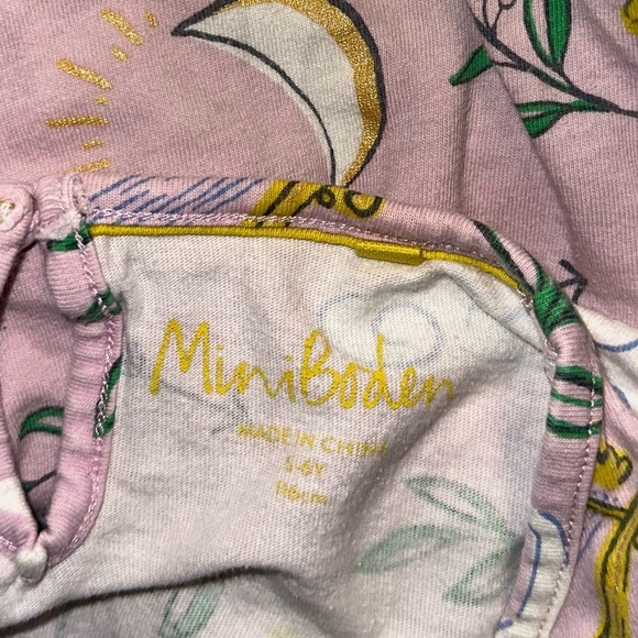 Mini Boden Girls Adorable Puff Sleeve Dress Winsome Pink Greek Toile Sz 5-6Y - Picture 6 of 12